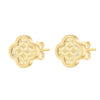 9ct Yellow Gold Sunburst Clover Petal Stud Earrings