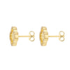 9ct Yellow Gold Sunburst Clover Petal Stud Earrings