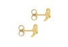9ct Yellow Gold Twisted Bow Stud Earrings