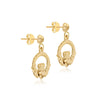 9ct Yellow Gold Claddagh Drop Earrings