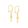 9ct Yellow Gold Cornicello Drop Earrings