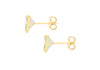 9ct Yellow Gold Heart Stud Earrings
