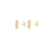 9ct Yellow Gold Mother Of Pearl & Zirconia Octopus Stud Earrings