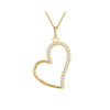 9ct Yellow Gold Zirconia Fickle Heart Pendant