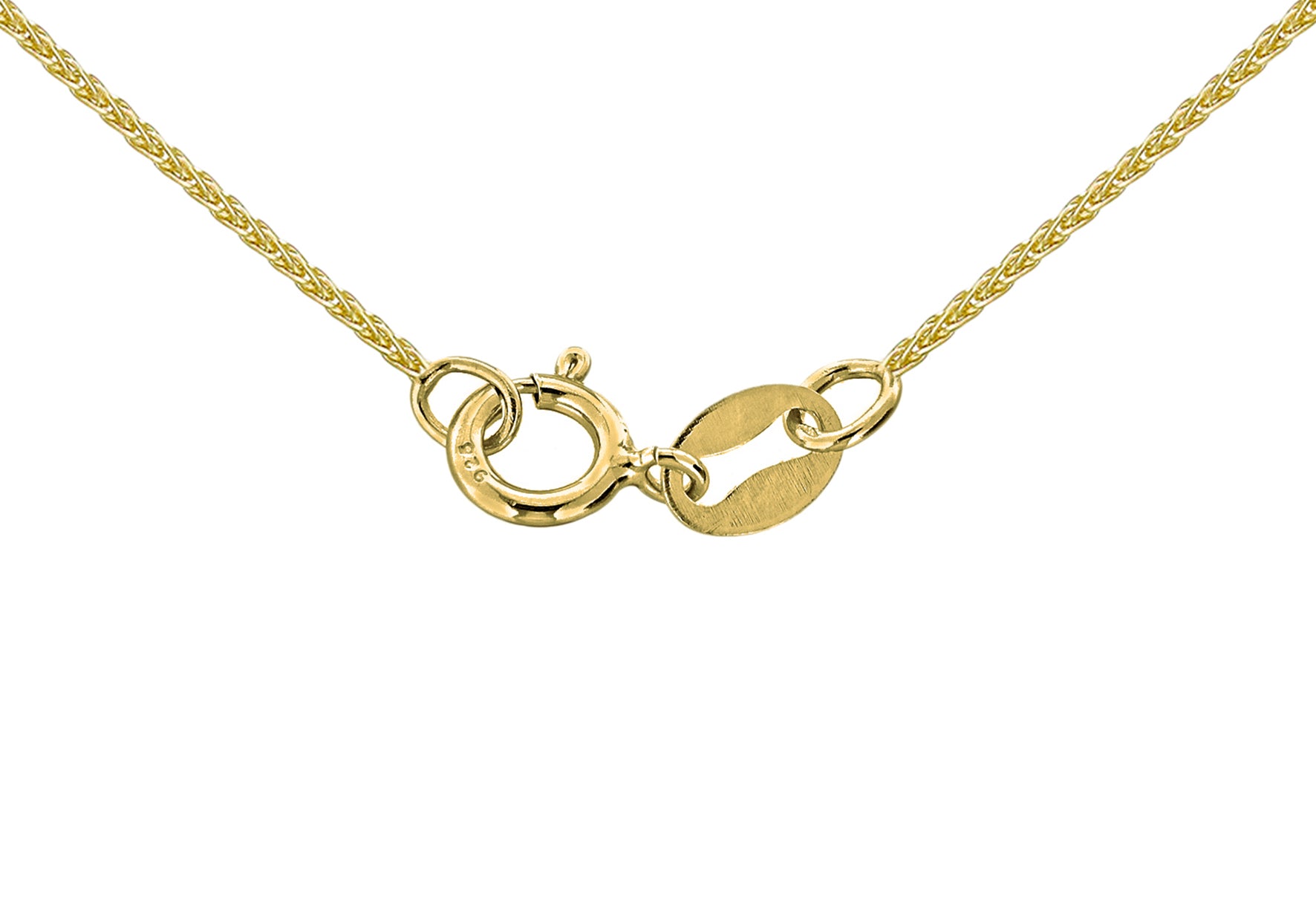 9ct Yellow Gold Faceted Amethyst Heart Spiga Chain Pendant