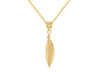 9ct Yellow Gold Quill Leaf Pendant
