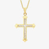 9ct Yellow Gold Zirconia Cross Pendant