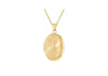 9ct Yellow Gold Etched Locket Pendant