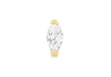 9ct Yellow Gold Marquise Zirconia Labret Stud
