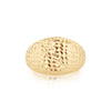 9ct Gold Diamond Cut Graduated Hammered Dome Ring