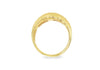 9ct Yellow Gold Diamond Cut Hammered Dome Ring