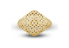 9ct Yellow Gold Ornate Filigree Satin Dome Ring