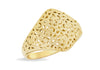 9ct Yellow Gold Ornate Filigree Satin Dome Ring
