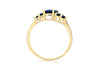 9ct Yellow Gold Sapphire Cluster Ring