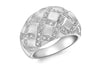 9ct Yellow Gold 0.32ct Diamond Satin Lattice Ring