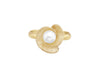 9ct Yellow Gold Freshwater Pearl Flower Bloom Ring