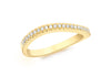 9ct Yellow Gold 0.15ct Diamond Half-Eternity Wave Ring