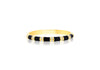 9ct Yellow 0.014ct Diamond Black Stripe Band Ring