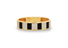 9ct Yellow Gold 0.5ct Diamond Array Black Box Band Ring