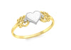 9ct Yellow Gold 0.01ct Diamond Heart Signet Ring