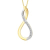 9ct Yellow Gold 0.03ct Diamond Infinity Loop Pendant