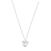 Sterling Silver White Zirconia Heart Pendant