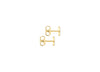 9ct Two-Tone Gold Sunray Stud Earrings