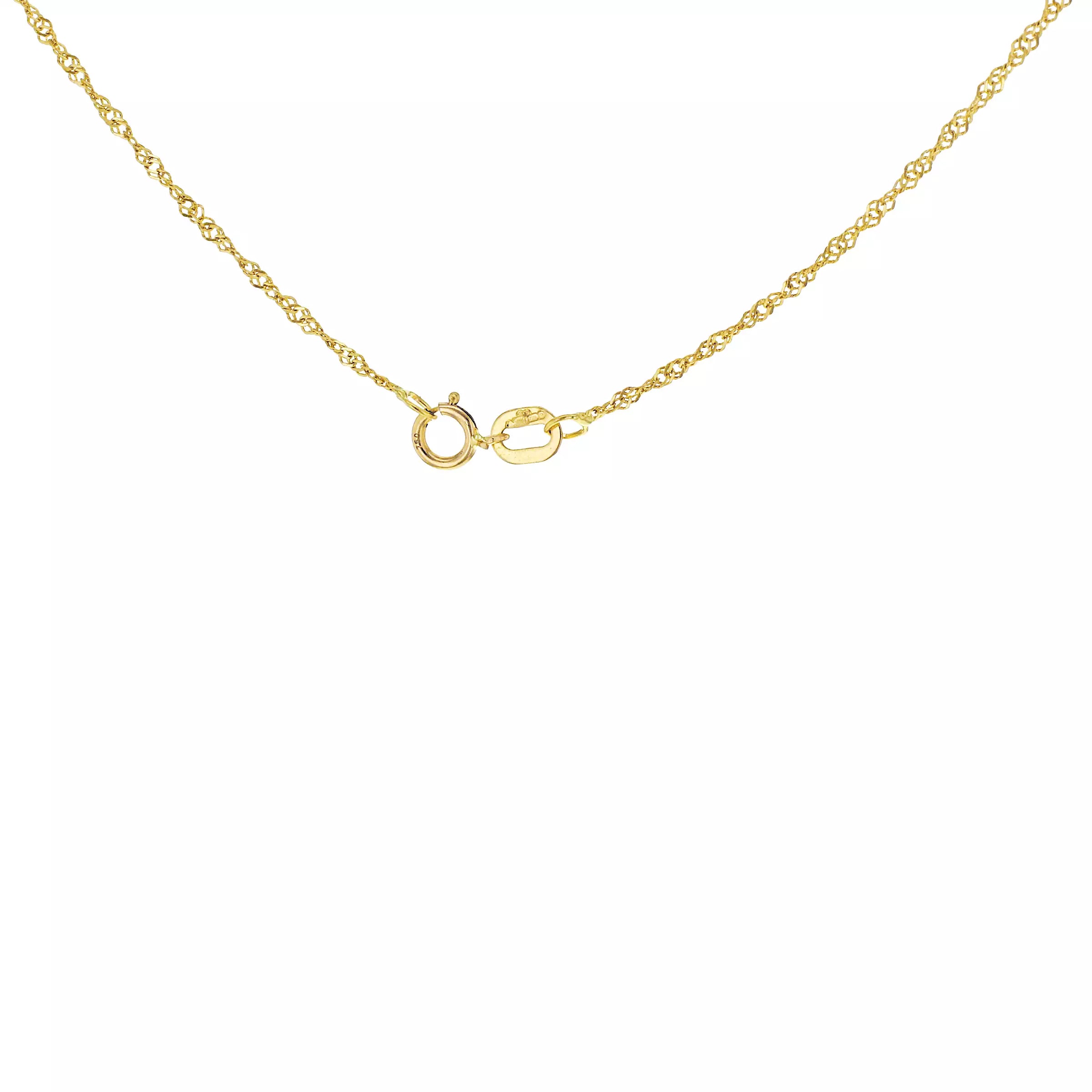 18-каратова верижка от жълто злато, модел Twist Ultra-Slim Curb, 20 инча