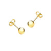 Yellow Gold Plated Sterling Silver 10mm Ball Stud Earrings