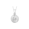 9ct White Diamond Cut Ball Pendant