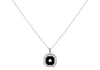 9ct White Gold 0.06ct & 0.028ct Diamond Octagon Necklace