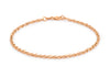 9ct Rose Gold 40 Diamond Cut Prince Of Wales Bracelet