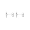 9ct White Gold Dolphin Stud Earrings