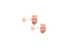 9ct Rose Gold Ribbed Knot Stud Earrings