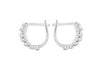 9ct White Gold Baguette Zirconia Huggy Earrings