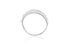 9ct White Gold Zirconia Four Wave Ring