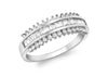 9ct Yellow Gold Baguette & Round Zirconia Band Ring