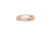 9ct Rose Gold 0.10ct Diamond Hammered Band Ring