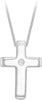 9ct Yellow Gold 0.01ct Diamond Cross Pendant