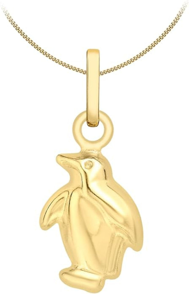 9ct Yellow Gold Penguin Pendant