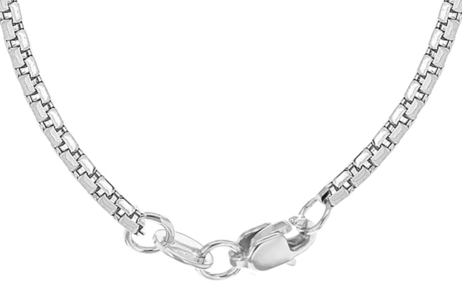 9-каратово бяло злато 36 диамантена кутия Belcher Chain