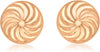 9ct Rose Gold Swirl Detail Dome Stud Earrings