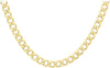 9ct Yellow Gold 200 Large Spring Ring Flat Curb Chain