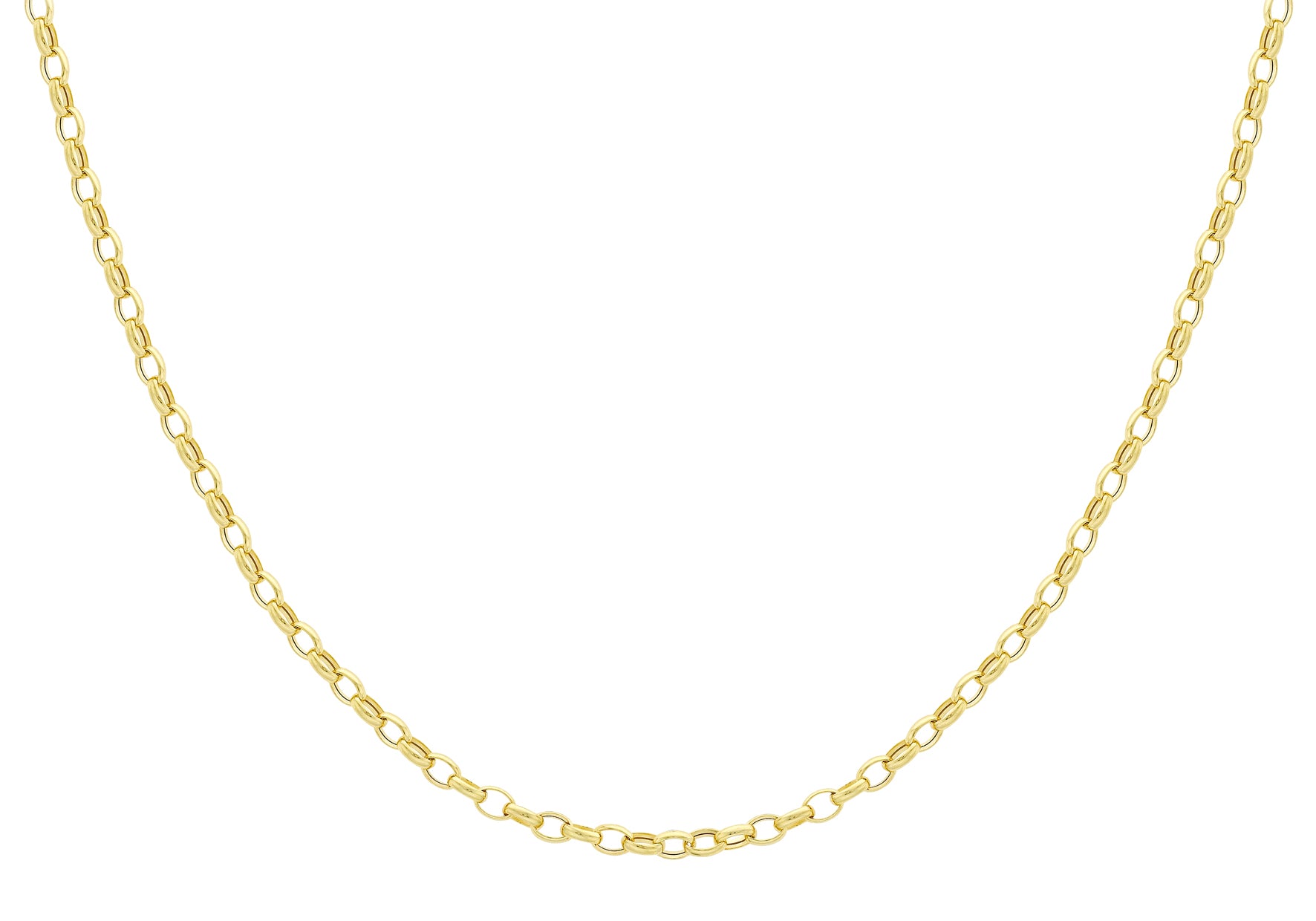 9ct Yellow Gold 130 Oval Belcher Links Chain