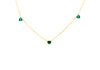 18ct Yellow Gold Malachite Heart Petal Necklace
