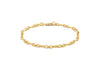 18ct Yellow Gold Round Bar & Round Links Belcher Bracelet