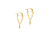 9ct Yellow Gold Infinity Twist Hoop Earrings.