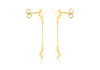 18ct Yellow Gold Mother Of Pearl Clover Petal Drop Stud Earrings