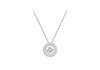 18ct White Gold 0.66ct Diamond Halo Slider Pendant