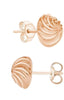 9ct Rose Gold Swirl Detail Dome Stud Earrings